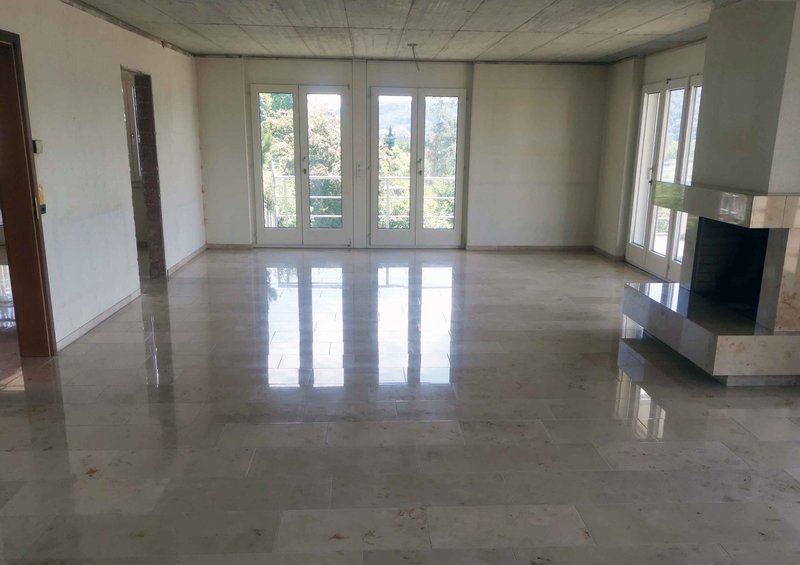 Reparaturschliff Jurastein nach der Behandlung